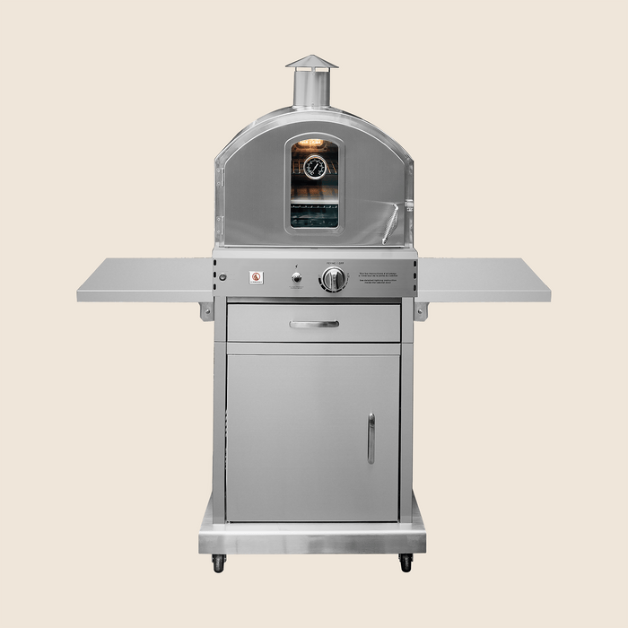 Summerset Freestanding Outdoor Pizza Oven Propane, Stainless Steel, Fire Brick Cooking Floor