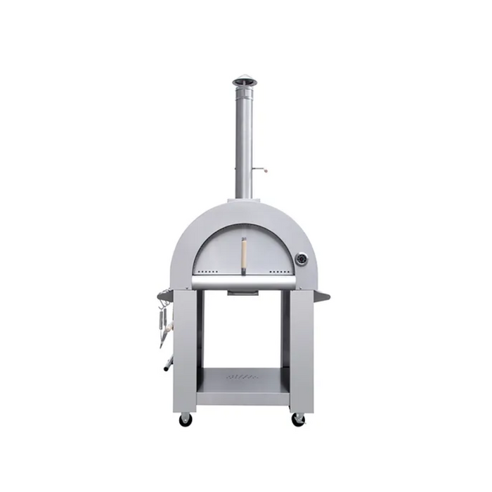 Kokomo 32" Wood Burning Pizza Oven with Oven Cart and Four Piece Accessory Kit