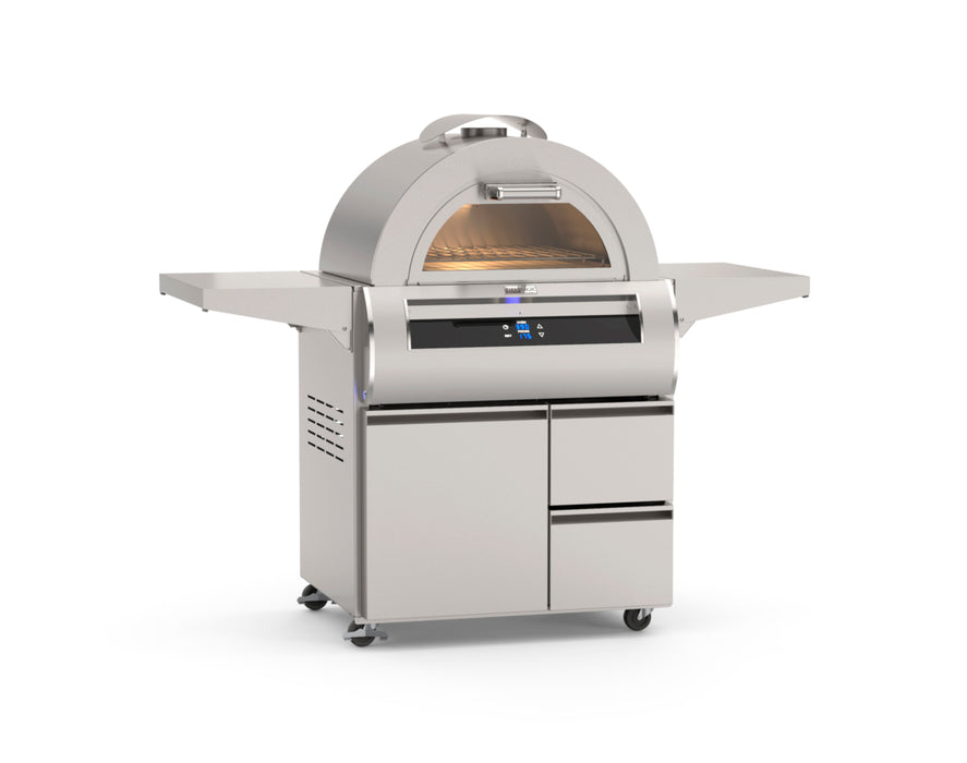Fire Magic 30" Echelon Freestanding Gas Pizza Oven with Black Touchscreen Glass Controls