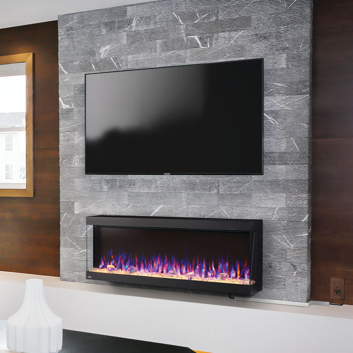 Napoleon Trivista Pictura 3-Sided Wall-Mounted Electric Fireplace – Multi-Color LED Flames