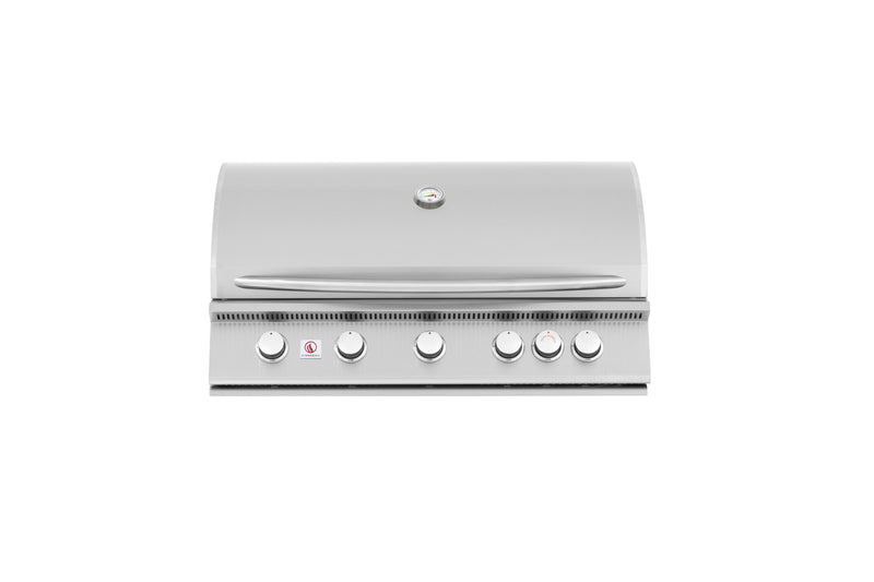 Summerset Sizzler 40-inch Gas BBQ Grill, 5 Cast Stainless Steel Burners, Built-In Premium BBQ Grill SIZ40