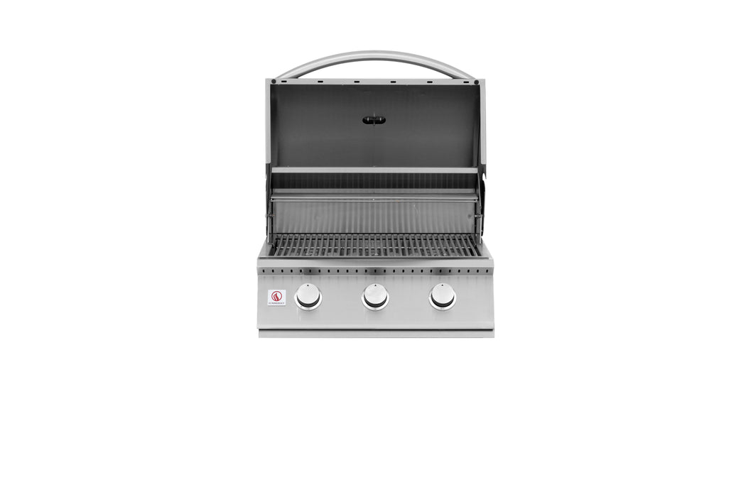 Summerset Sizzler 26-inch Gas BBQ Grill, 3 Burners, Built-In Premium BBQ Grill SIZ26