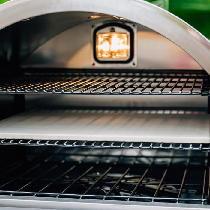 Summerset Freestanding Outdoor Pizza Oven Propane, Stainless Steel, Fire Brick Cooking Floor