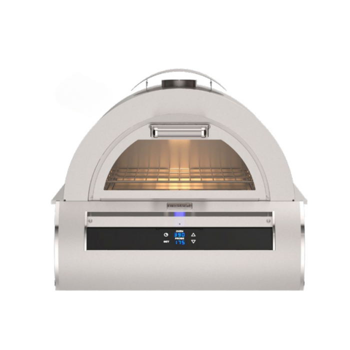 Fire Magic 30-Inch Echelon Freestanding Gas Pizza Oven with Black Touchscreen Glass Controls, Up to 750°F for Brick-Oven-Style Cooking, Integrated Smart Technology, Stainless Steel Construction, Cordierite Pizza Stone - Model 5660 + 660-SC24 Cart