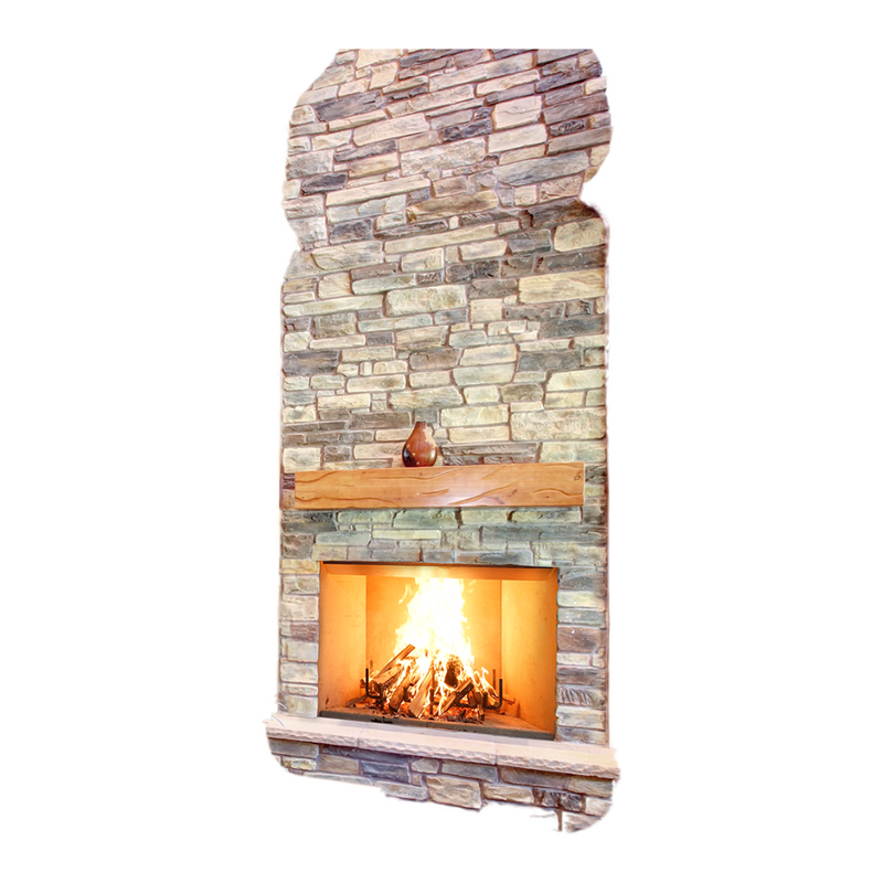 Empire 54-Inch by 34-inch Wood Fireplace Blackburn, Large Viewing Box, Steel and Refractory Brick Construction WB54FB0F
