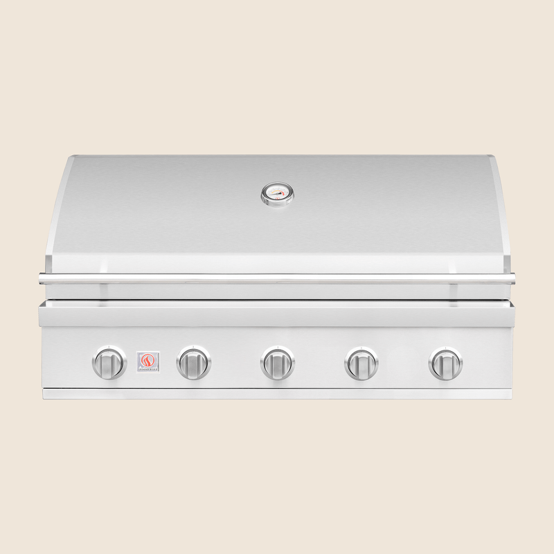 Summerset Sizzler 40-inch Built-In Grill, 5-Burner, 60,000 BTU, 443 Stainless Steel, 304 Tube Burners, 8mm Grates, Piezo Ignition, 867.93 sq in Cooking Area, Commercial & Off-Grid Ready
