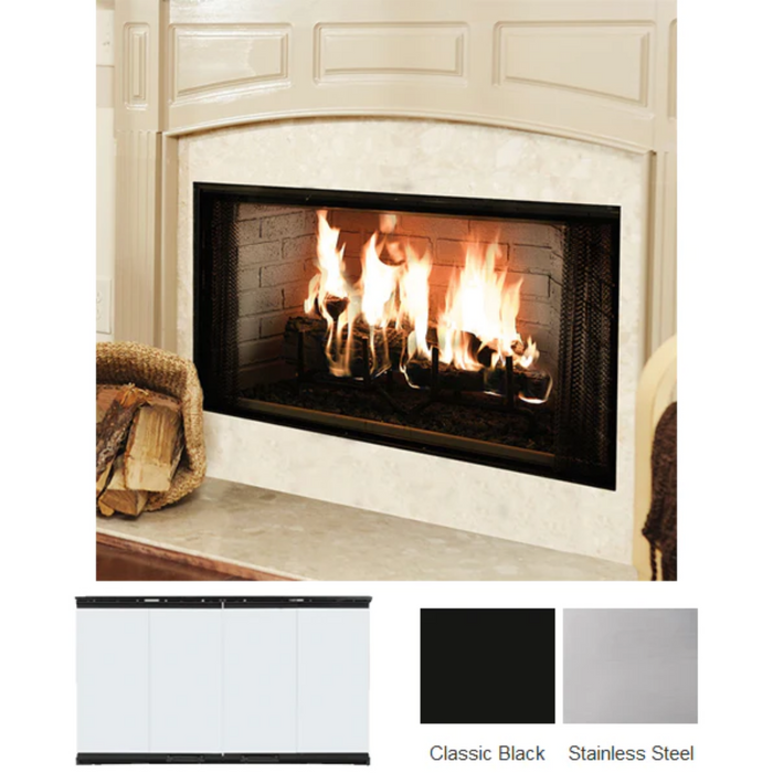 Majestic Royalton Outdoor Wood Burning Fireplace Insert, Classic Brick, 36" & 42" Sizes Available