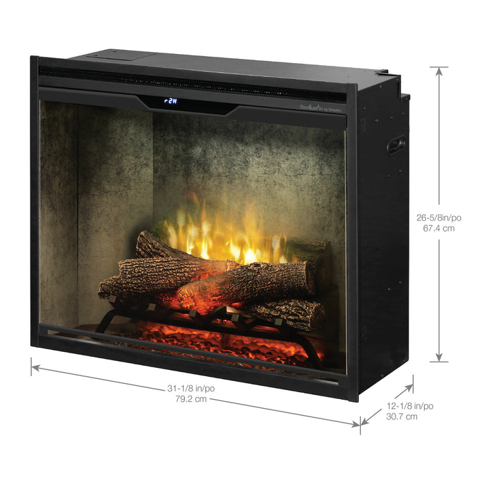 Dimplex Revillusion Electric Fireplace Insert, Remote and Plug Kit Included, Warms up to 2000 sq ft, Adjustable Flame Height and Colors, Cool Touch Glass Pane