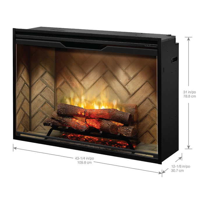 Dimplex Revillusion Electric Fireplace Insert, Remote and Plug Kit Included, Warms up to 2000 sq ft, Adjustable Flame Height and Colors, Cool Touch Glass Pane