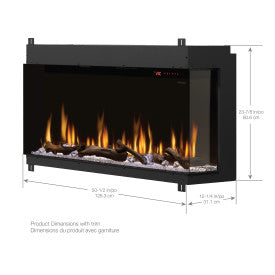 Dimplex Ignite Bold Linear Electric Fireplace Insert, Multi-Fire XD Flame, ComfortSaver Heating, Up to 10,000 BTU Media Bed, Eco/Heat Boost, Smart Controls