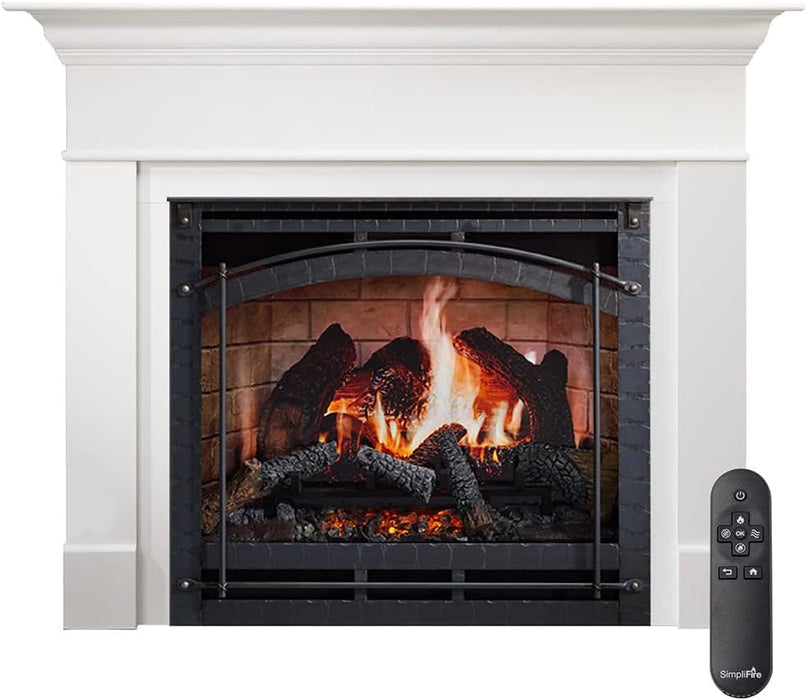 SimpliFire Inception 36-inch Electric Fireplace Insert Remote Included, IntelliFire App, Multiple Heat Output Options, Seven Flame Backgrounds, Integrated Sound Effects