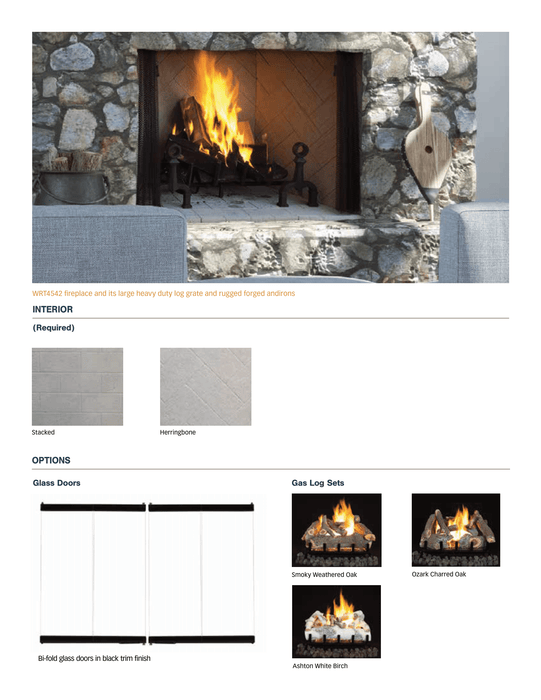 Superior 36-Inch Wood Fireplace Insert with 30-inch Tall Opening WRT4536