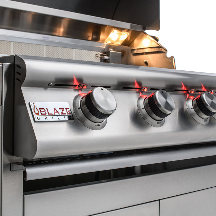 Blaze Grill 32" LTE Gas Grill Natural Gas, Stainless Steel 4-Burner Liquid Propane BBQ for Indoor/Outdoor Use