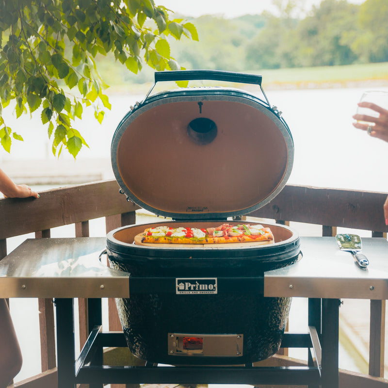 Primo Oval XL, X-Large 400 Kamado Charcoal Grill, 400 sq-inch Cooking Area, Premium Ceramics, PGCXLH