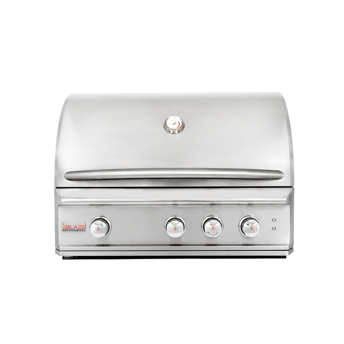 Blaze Grill 34" Professional Grill, Stainless Steel 3-Burner Natural Gas BBQ for Indoor/Outdoor Use