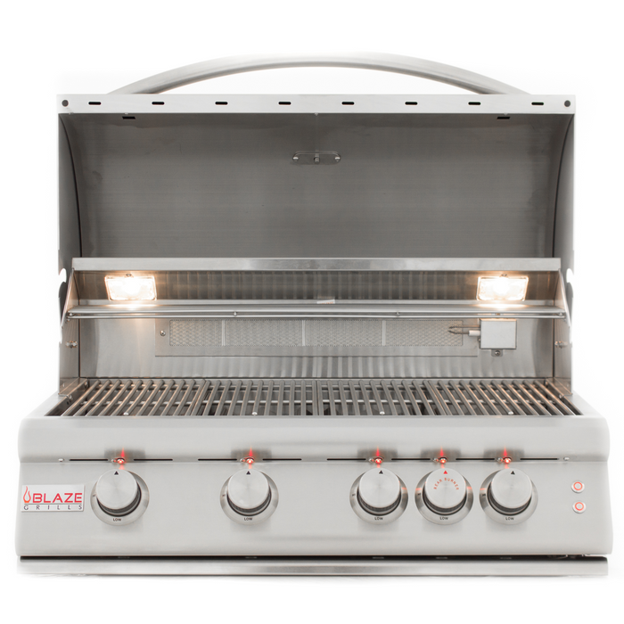 Blaze Grill 44" Professional Grill, Stainless Steel 4-Burner Natural Gas BBQ for Indoor/Outdoor Use