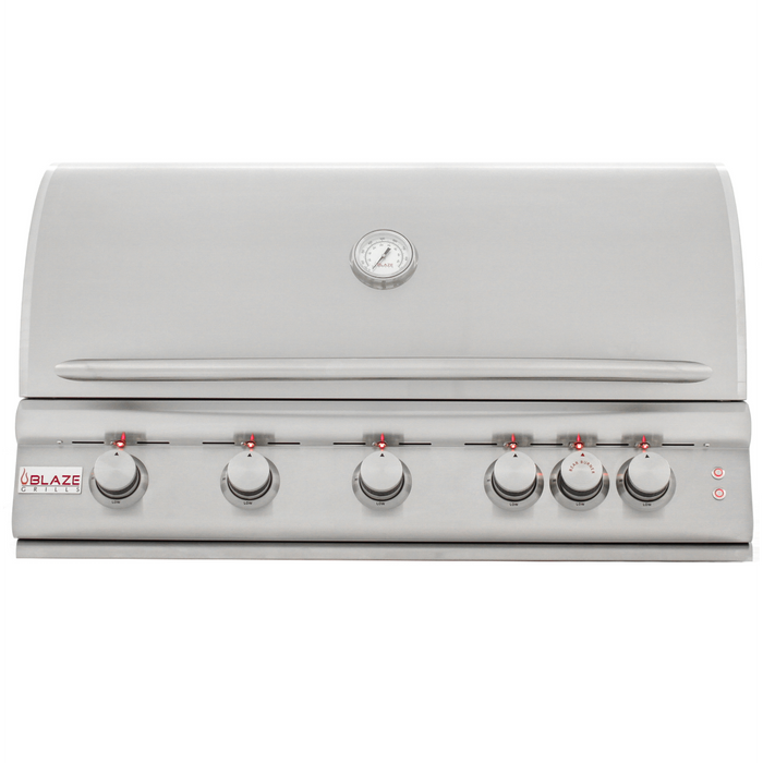 Blaze Grill 40" LTE Gas Grill Liquid Propane, Stainless Steel 5-Burner Natural Gas BBQ for Indoor/Outdoor Use