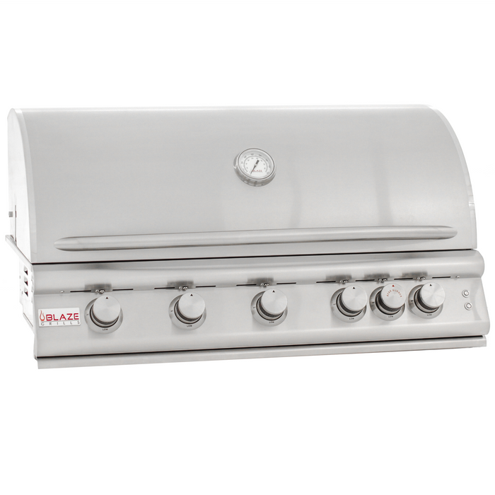 Blaze Grill 40" LTE Gas Grill Liquid Propane, Stainless Steel 5-Burner Natural Gas BBQ for Indoor/Outdoor Use