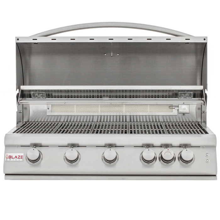 Blaze Grill 40" LTE Gas Grill Liquid Propane, Stainless Steel 5-Burner Natural Gas BBQ for Indoor/Outdoor Use