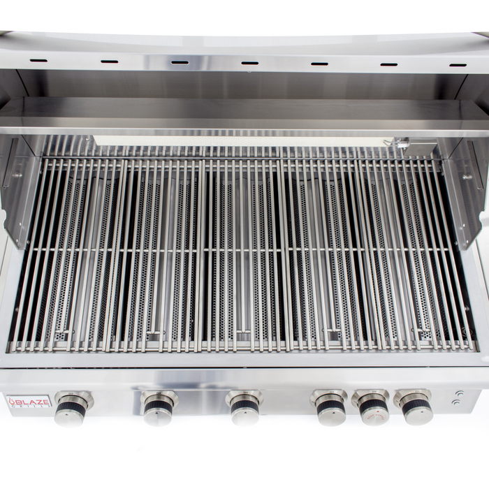 Blaze Grill 40" LTE Gas Grill Liquid Propane, Stainless Steel 5-Burner Natural Gas BBQ for Indoor/Outdoor Use