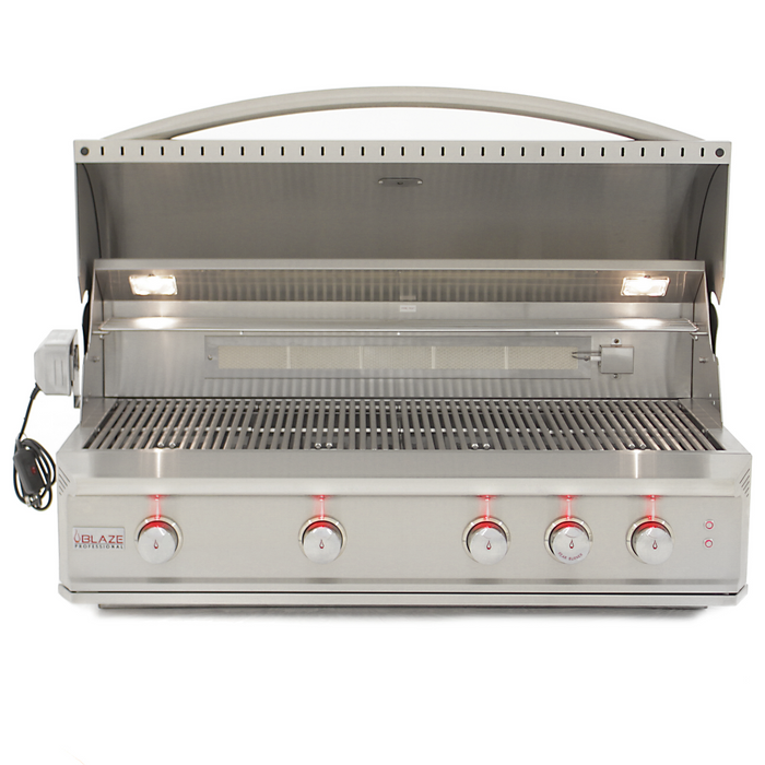 Blaze Grill 44" Professional Grill, Stainless Steel 4-Burner Liquid Propane BBQ for Indoor/Outdoor Use