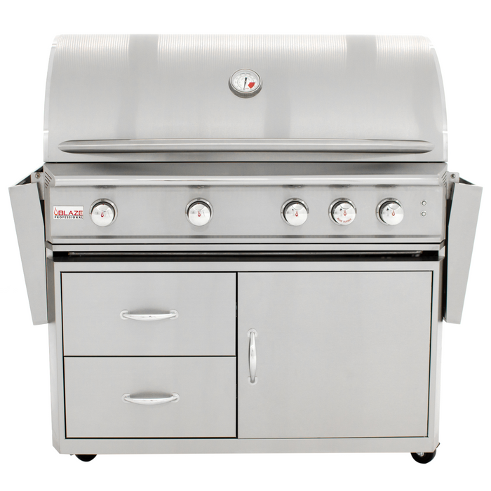 Blaze Grill 44" Professional Grill, Stainless Steel 4-Burner Liquid Propane BBQ for Indoor/Outdoor Use