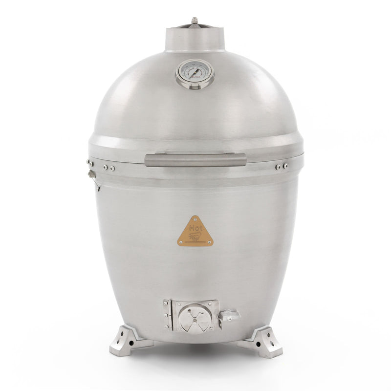 Blaze 20-Inch Kamado Grill – Cast Aluminum Body, 400 Sq In Cooking Surface, 12mm Stainless Steel Hex Grates, Dual Adjustable Air Vents, Built-In Thermometer, Charcoal BBQ Smoker