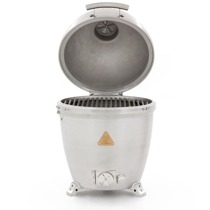 Blaze 20-Inch Kamado Grill – Cast Aluminum Body, 400 Sq In Cooking Surface, 12mm Stainless Steel Hex Grates, Dual Adjustable Air Vents, Built-In Thermometer, Charcoal BBQ Smoker