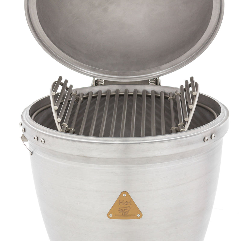 Blaze 20-Inch Kamado Grill – Cast Aluminum Body, 400 Sq In Cooking Surface, 12mm Stainless Steel Hex Grates, Dual Adjustable Air Vents, Built-In Thermometer, Charcoal BBQ Smoker