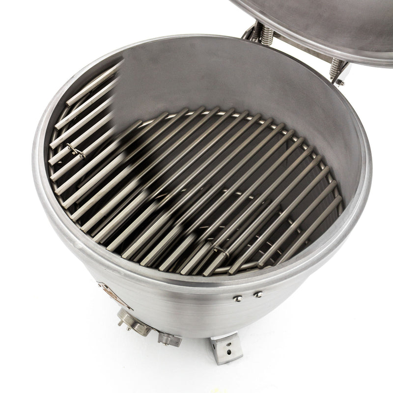 Blaze 20-Inch Kamado Grill – Cast Aluminum Body, 400 Sq In Cooking Surface, 12mm Stainless Steel Hex Grates, Dual Adjustable Air Vents, Built-In Thermometer, Charcoal BBQ Smoker