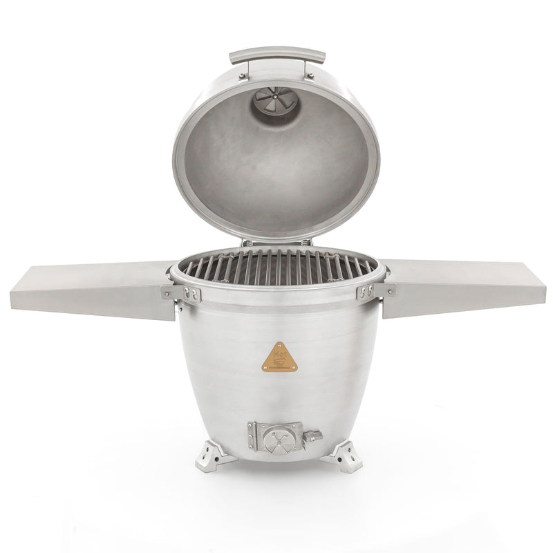 Blaze 20-Inch Kamado Grill – Cast Aluminum Body, 400 Sq In Cooking Surface, 12mm Stainless Steel Hex Grates, Dual Adjustable Air Vents, Built-In Thermometer, Charcoal BBQ Smoker
