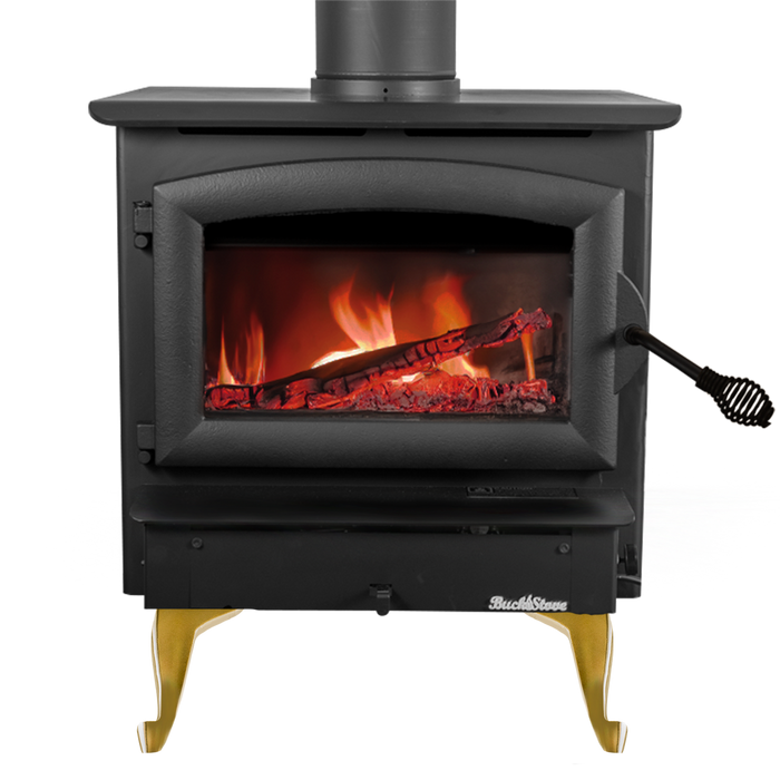 Buck Stove Model 21 NC Small Wood Burning Stove, Insert/Freestanding, 11,079-28,901 BTU, Heats up to 800-1800 sq ft, Non-Catalytic, Efficient