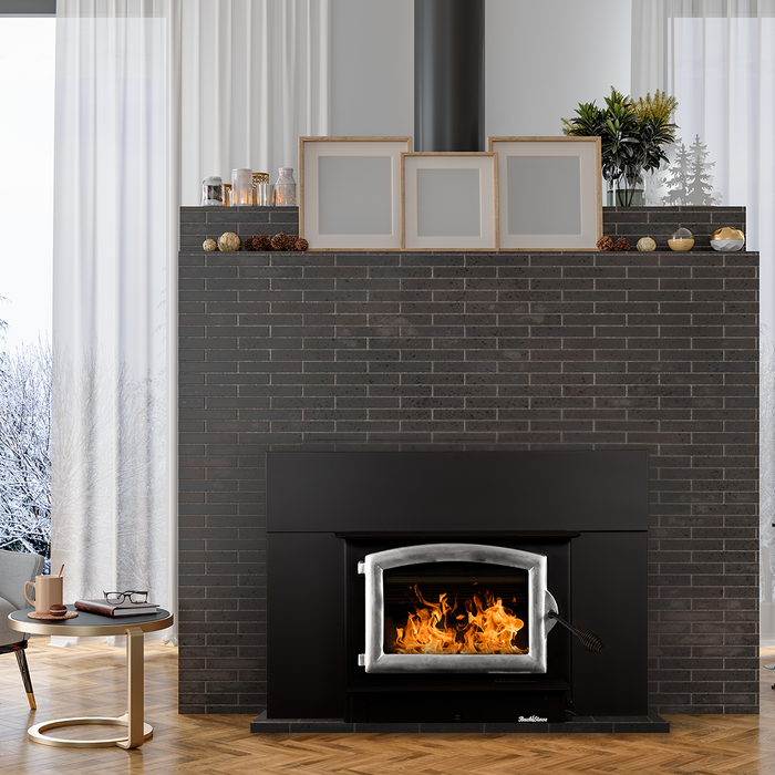 Buck Stove Model 74 Large Wood Burning Stove, Non-Catalytic, 52,400 BTU, Heats 1500-2600 sq ft, Efficient, Blower Included