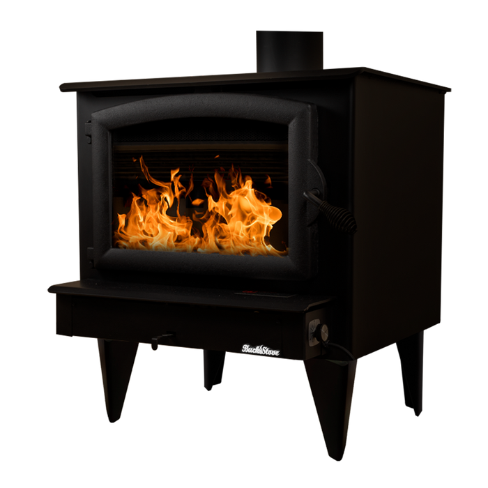 Buck Stove Model 74 Large Wood Burning Stove, Non-Catalytic, 52,400 BTU, Heats 1500-2600 sq ft, Efficient, Blower Included