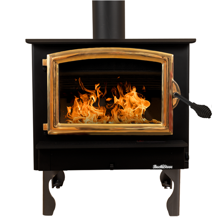 Buck Stove Model 74 Large Wood Burning Stove, Non-Catalytic, 52,400 BTU, Heats 1500-2600 sq ft, Efficient, Blower Included