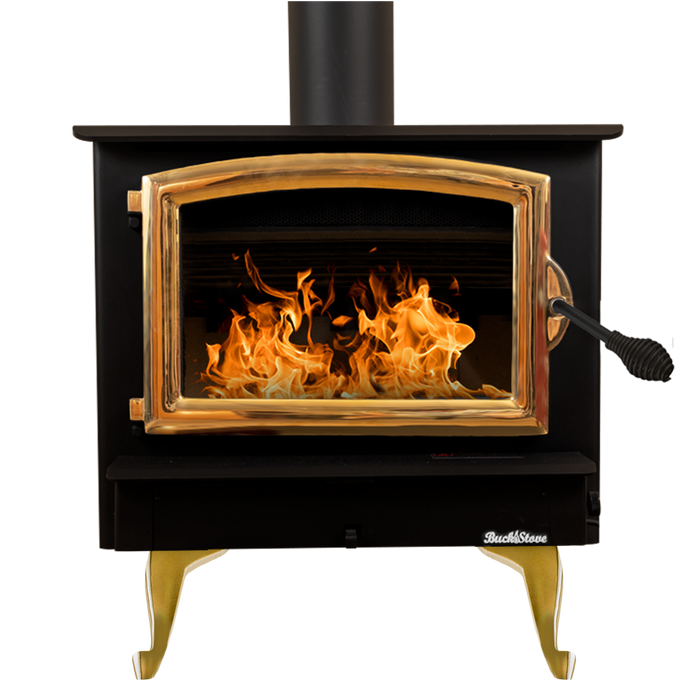 Buck Stove Model 74 Large Wood Burning Stove, Non-Catalytic, 52,400 BTU, Heats 1500-2600 sq ft, Efficient, Blower Included