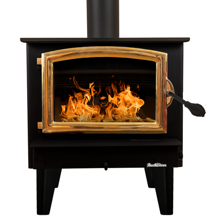 Buck Stove Model 74 Large Wood Burning Stove, Non-Catalytic, 52,400 BTU, Heats 1500-2600 sq ft, Efficient, Blower Included