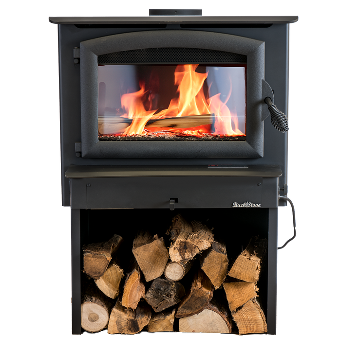 Buck Stove Model 74 Large Wood Burning Stove, Non-Catalytic, 52,400 BTU, Heats 1500-2600 sq ft, Efficient, Blower Included