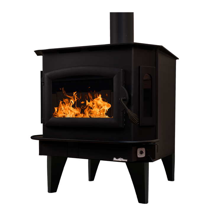 Buck Stove Model 81 Large Wood Burning Stove, Non-Catalytic, 59,500 BTU, Heats 1600-2700 sq ft, Insert/Freestanding Options, Blower Included