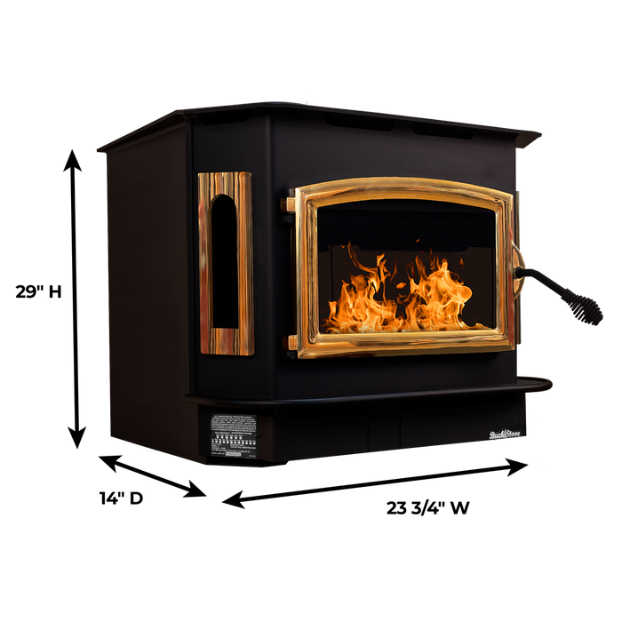 Buck Stove Model 81 Large Wood Burning Stove, Non-Catalytic, 59,500 BTU, Heats 1600-2700 sq ft, Insert/Freestanding Options, Blower Included