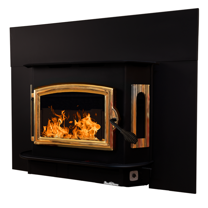 Buck Stove Model 81 Large Wood Burning Stove, Non-Catalytic, 59,500 BTU, Heats 1600-2700 sq ft, Insert/Freestanding Options, Blower Included