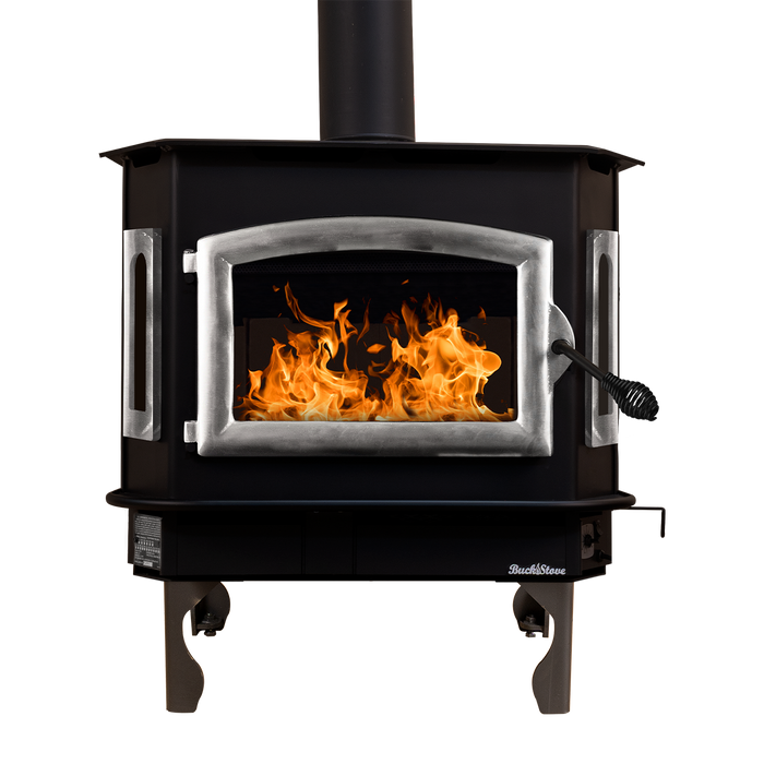 Buck Stove Model 81 Large Wood Burning Stove, Non-Catalytic, 59,500 BTU, Heats 1600-2700 sq ft, Insert/Freestanding Options, Blower Included