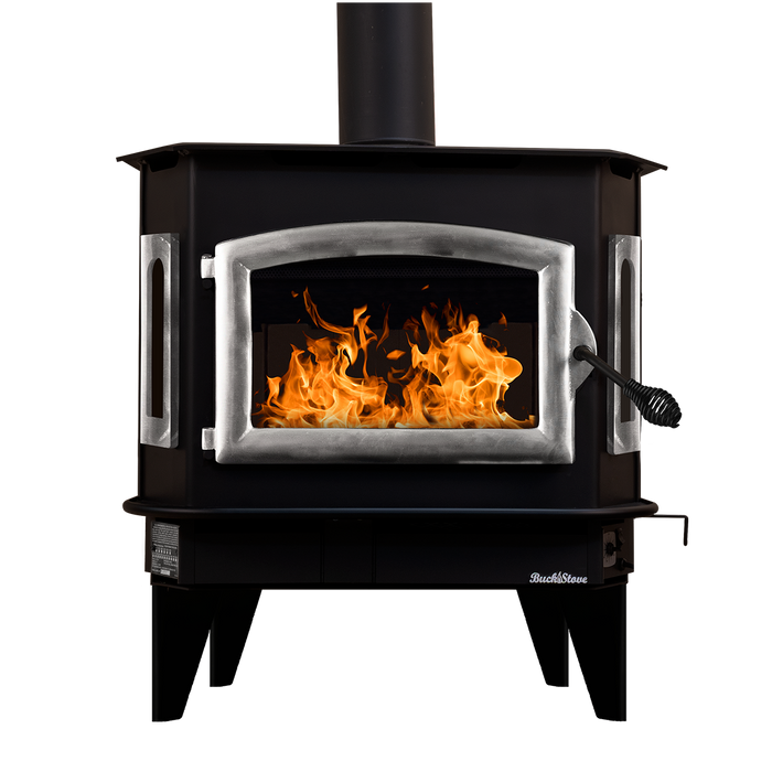 Buck Stove Model 81 Large Wood Burning Stove, Non-Catalytic, 59,500 BTU, Heats 1600-2700 sq ft, Insert/Freestanding Options, Blower Included