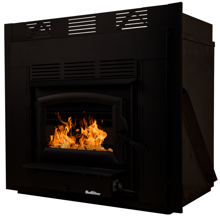 Buck Stove Model ZC 21 NC Small Wood Burning Stove, 28,901 BTU, Heats 800 - 1800 sqft, Non-Catalytic, Efficient, Compact Design, Blower Included