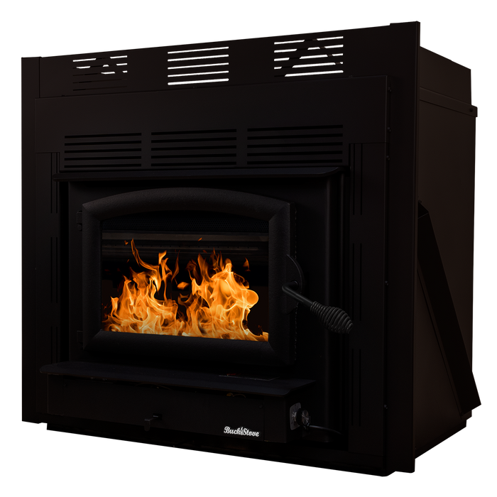 Buck Stove ZC74 Large Wood Burning Stove: 52,400 BTU, Heats 1,500-2,600 sqft, Efficient, Blower Included