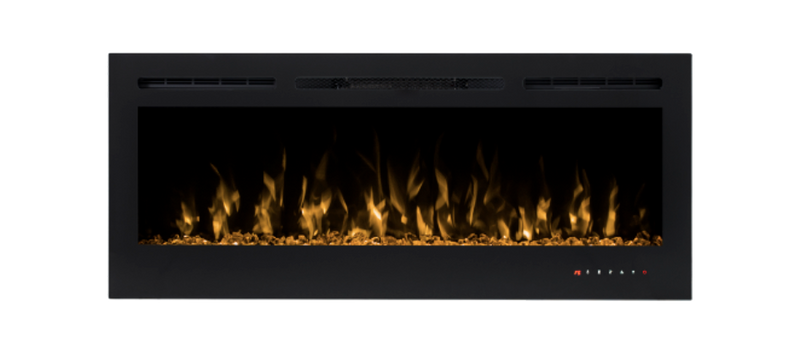 Modern Flames Challenger Flush Mount Electric Fireplace, Available in 50" 60", 10 Flame Colors, 5,000 BTU Heater, Wall-Mount or Recessed Installation