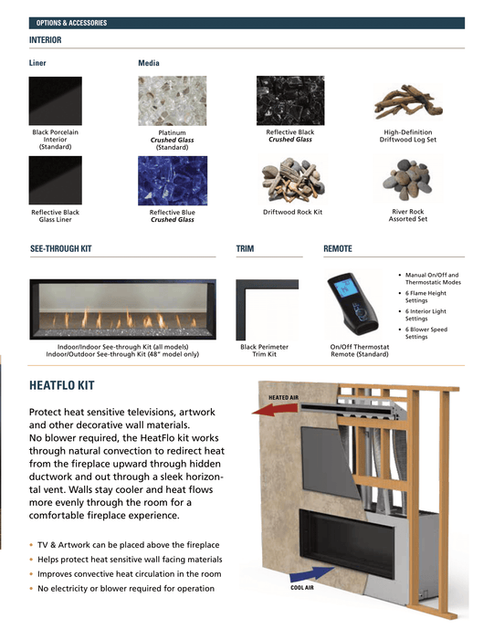 Superior 60 inch Linear Direct Vent Gas Fireplace DRL6060, Natural Gas, Frameless Design, Expansive Viewing Area, Adjustable Flame Modulation, Ceramic Glass, Remote Control Operation, Safety Shut-Off, and Reliable Year-Round Performance