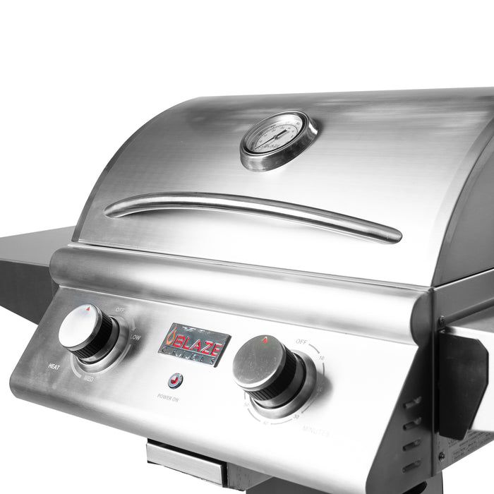 Blaze Electric Grill - 1500W Stainless Steel Outdoor Electric Grill with 274 sq in Cooking Surface and 749°F Max Temp