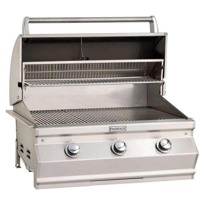 Fire Magic Choice 30-Inch Built-In Gas Grill With Analog Thermometer, Stainless Steel Construction, Diamond Sear Grills, Turn-To-Light Ignition System, C540I