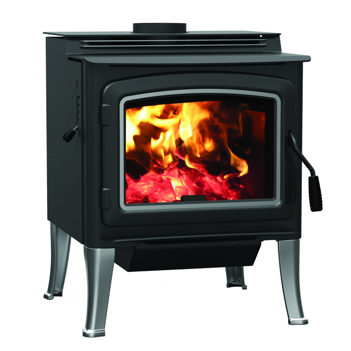 IronStrike Grandview 230 Wood-Burning Stove, 76,000 BTU, TFT Heat Exchanger, EPA-Certified, Lodge Collection